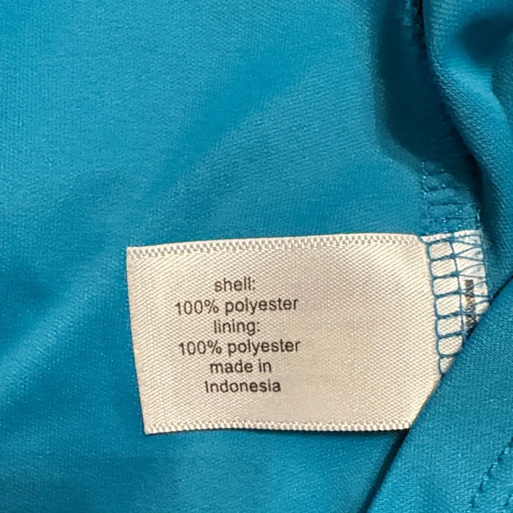 Lane Bryant Teal Floral V-Neck Flutter Sleeve Top - Picture 7 of 7